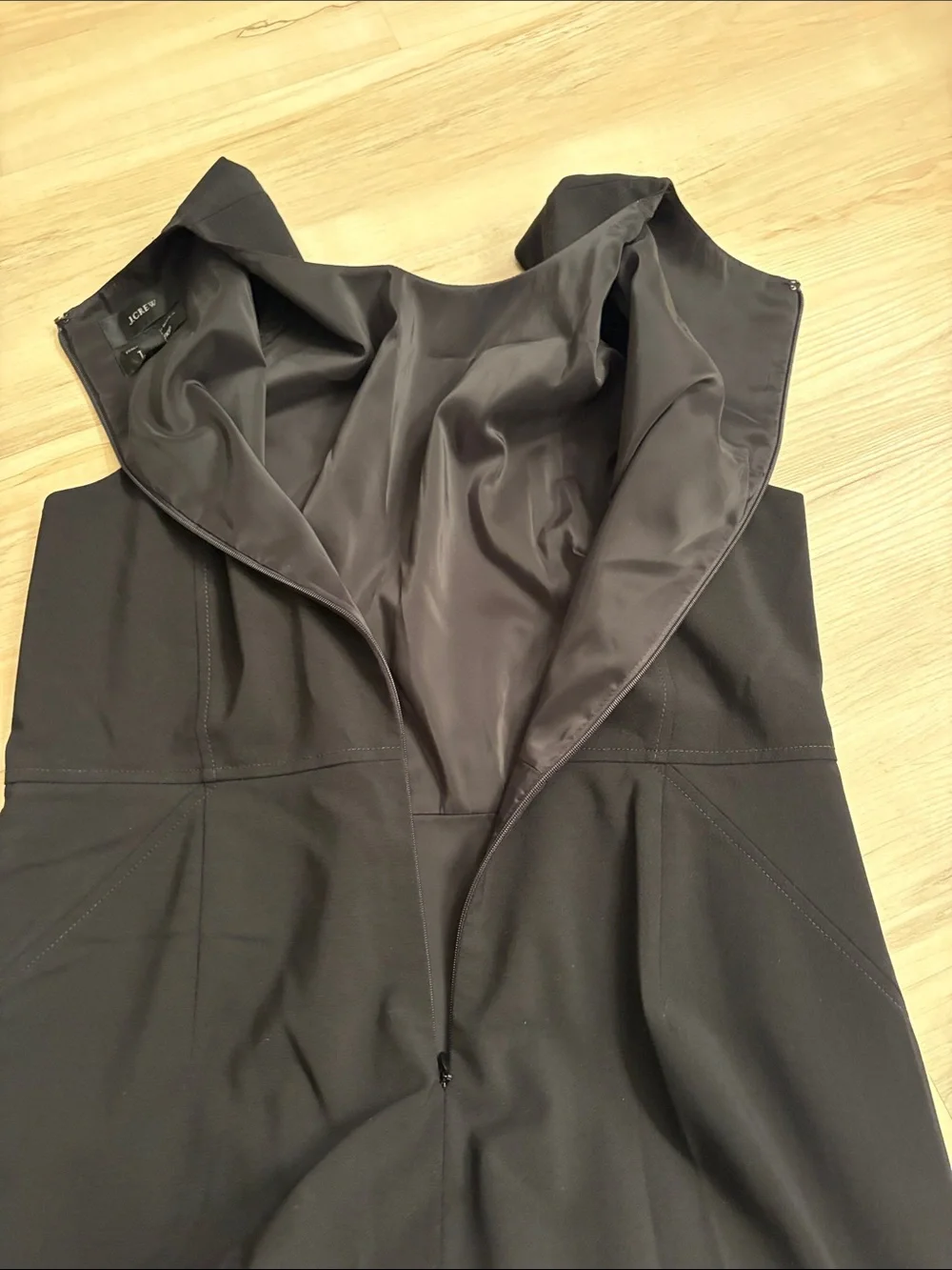 J.Crew New Resume Dress Italian Wool Blend Black Size 14 business casual office